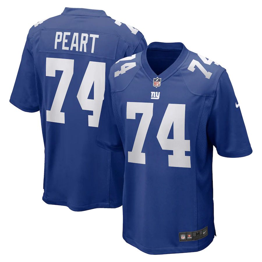 Cheap Men New York Giants 74 Matt Peart Nike Royal Game NFL Jersey
